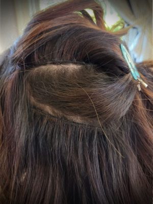 Sewn-In Weft Extensions