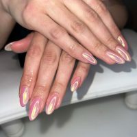 full chrome nail art