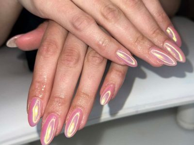 full chrome nail art